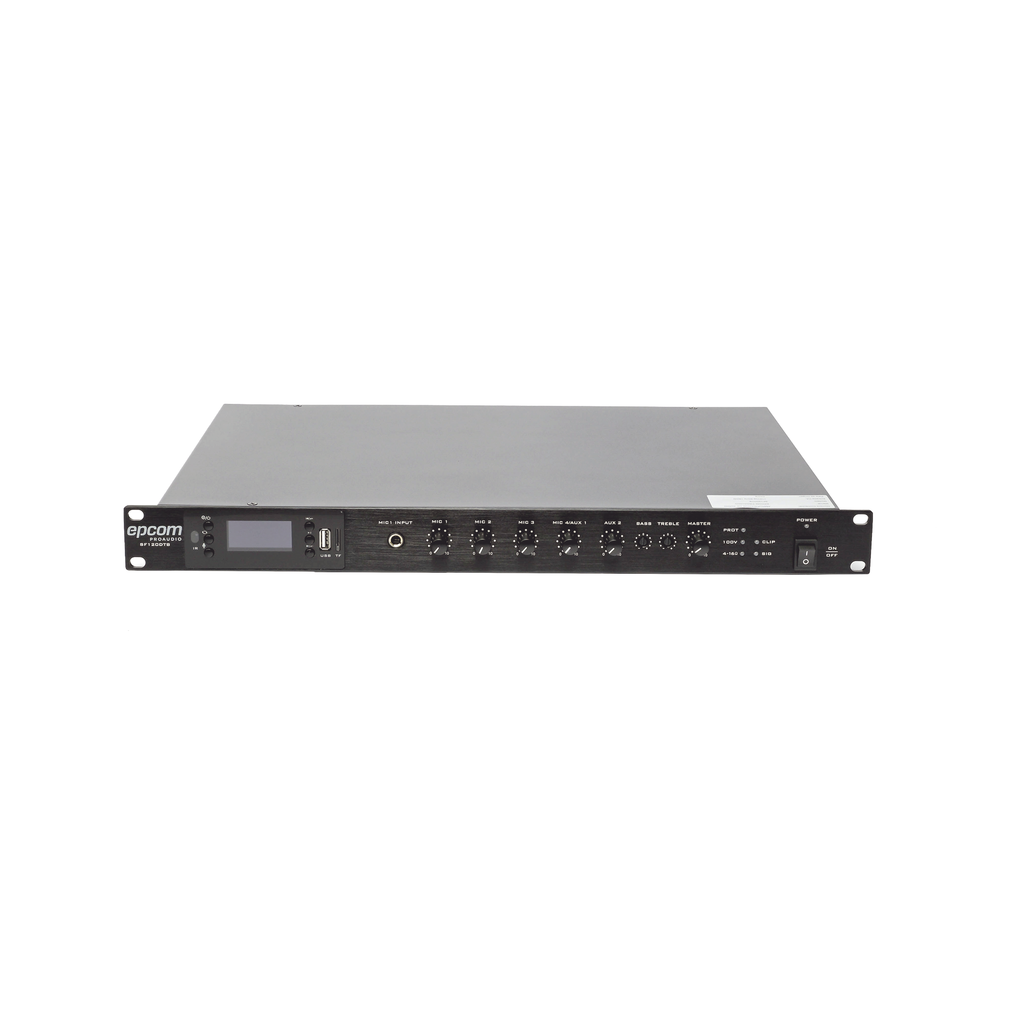 Amplificador Mezclador | 120W RMS | Sistema 100V y Baja Impedancia | MP3 | Tuner | Bluetooth | MÃºsica ambiental y Voceo