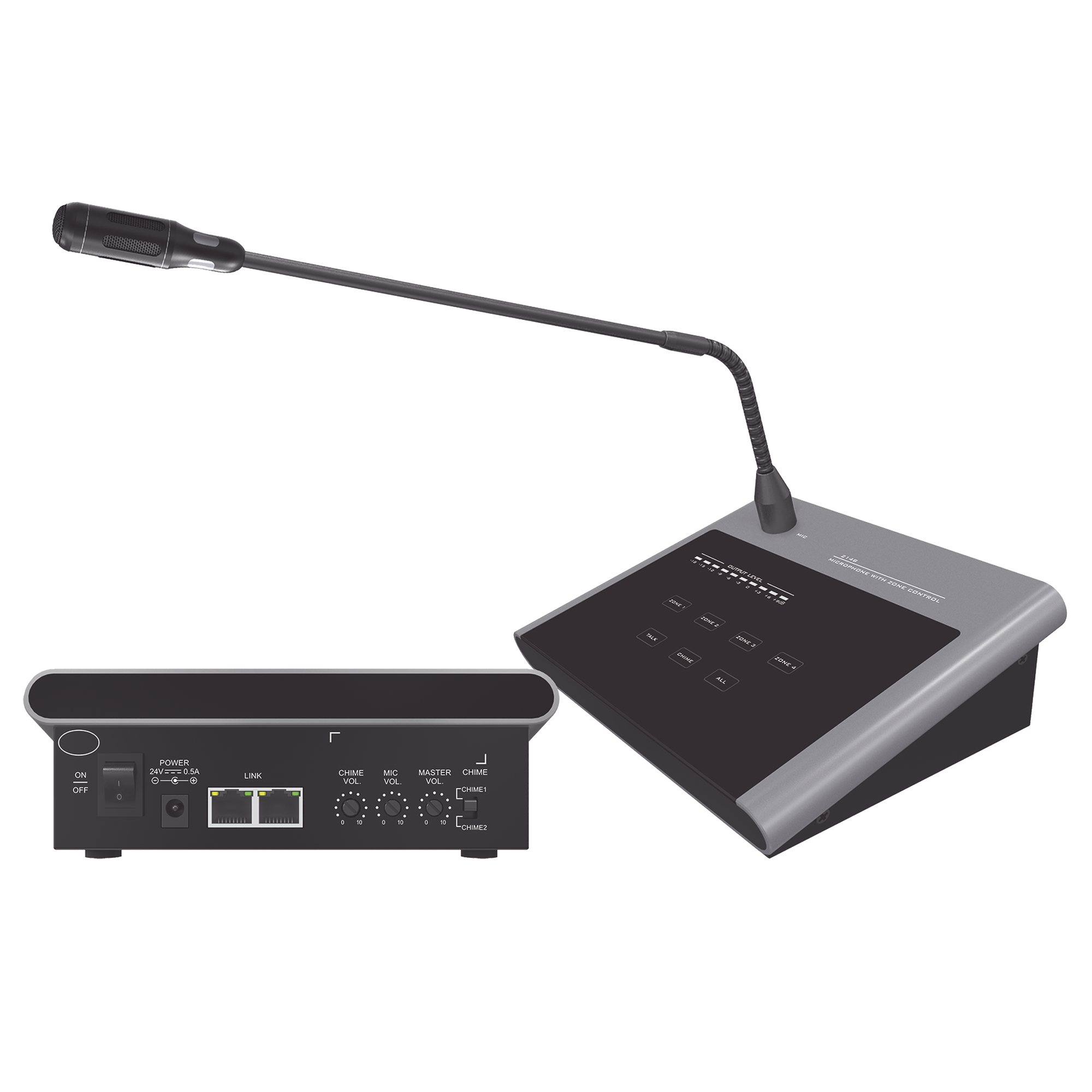 Microfono Remoto de 4 Zonas Para Sistema de Voceo | Compatible Con Amplificadores SF4240UC y SF2240UC