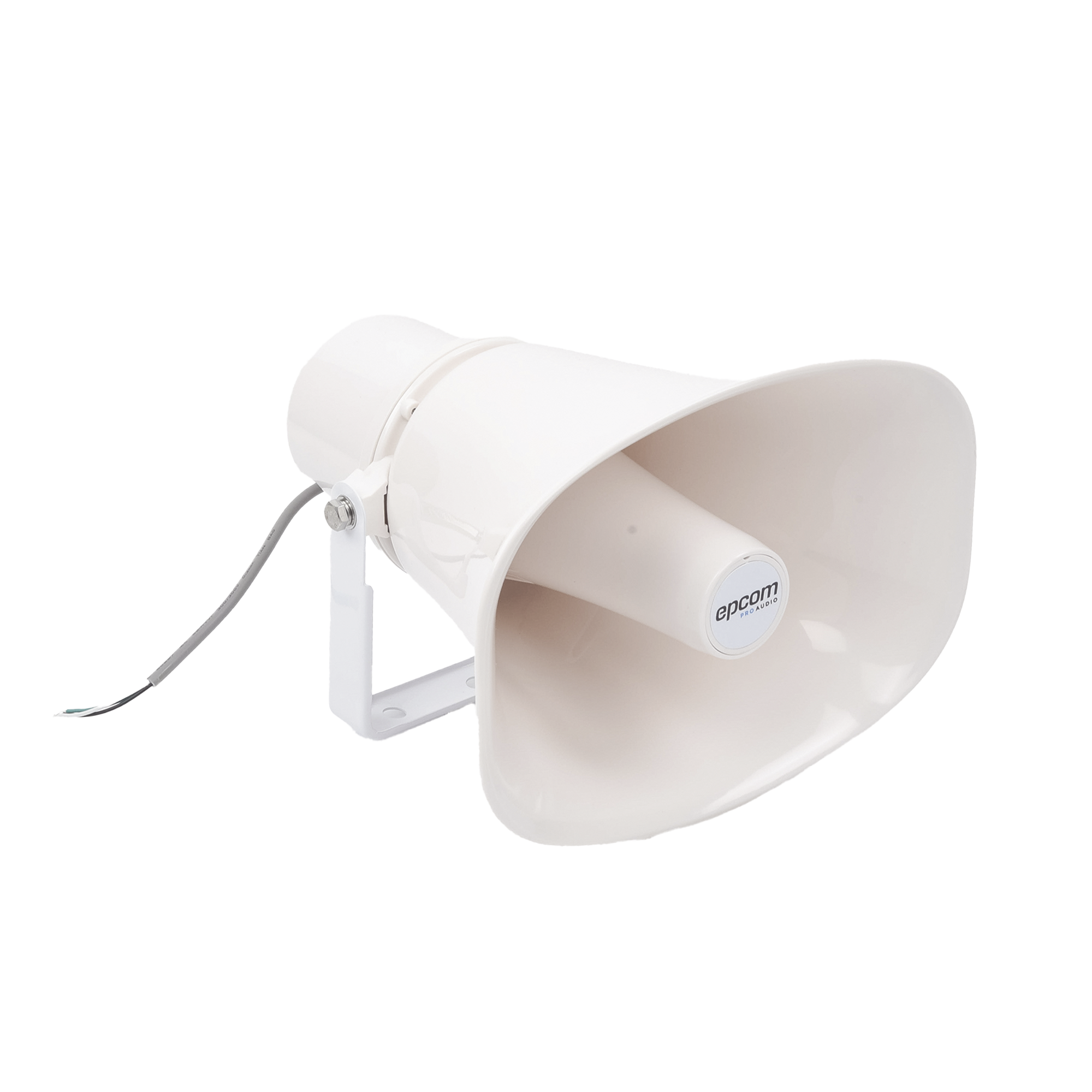 Altavoz para Exterior | Tipo Trompeta | 15-30W | 70/100V | IP66 | Material ABS | Bracket de Metal