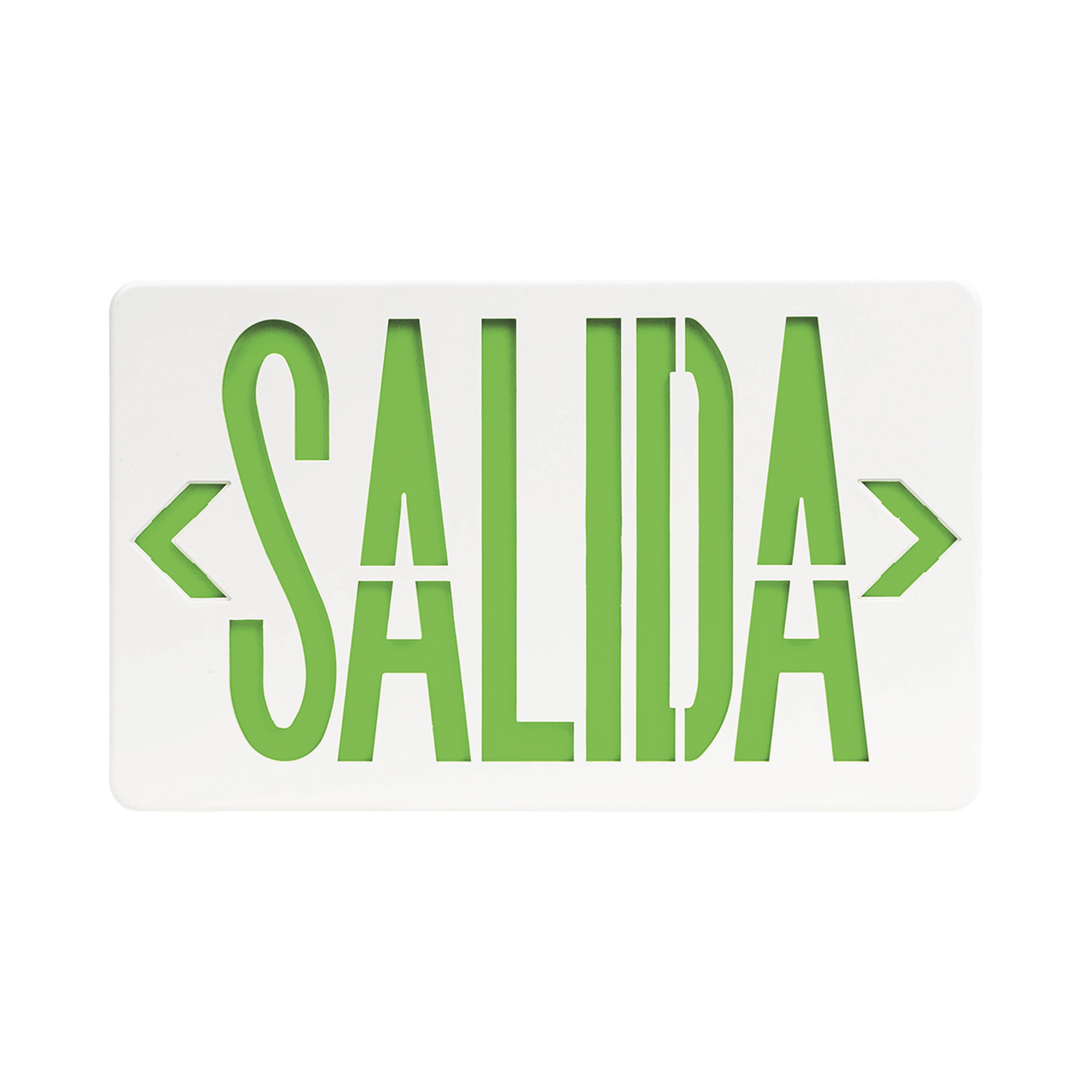 Letrero LED DUAL de SALIDA Universal con alto brillo/uso en pared, lateral o techo/BaterÃ­a de Respaldo Incluida.