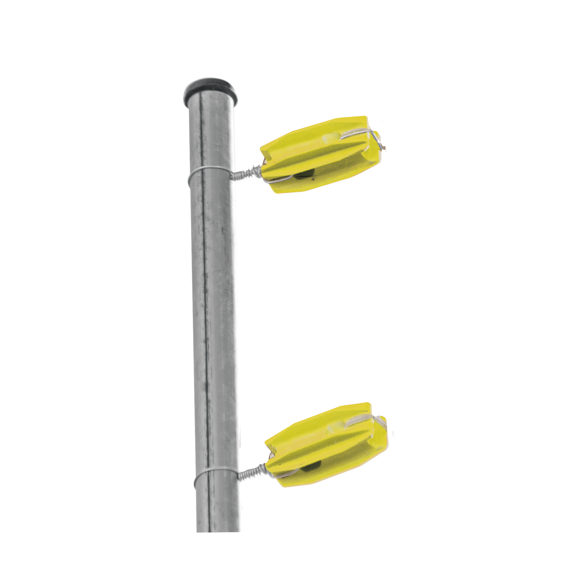 Aislador de color Amarillo  para postes de esquina de alta Resistencia con Anti UV de uso en cercos elÃ©ctricos