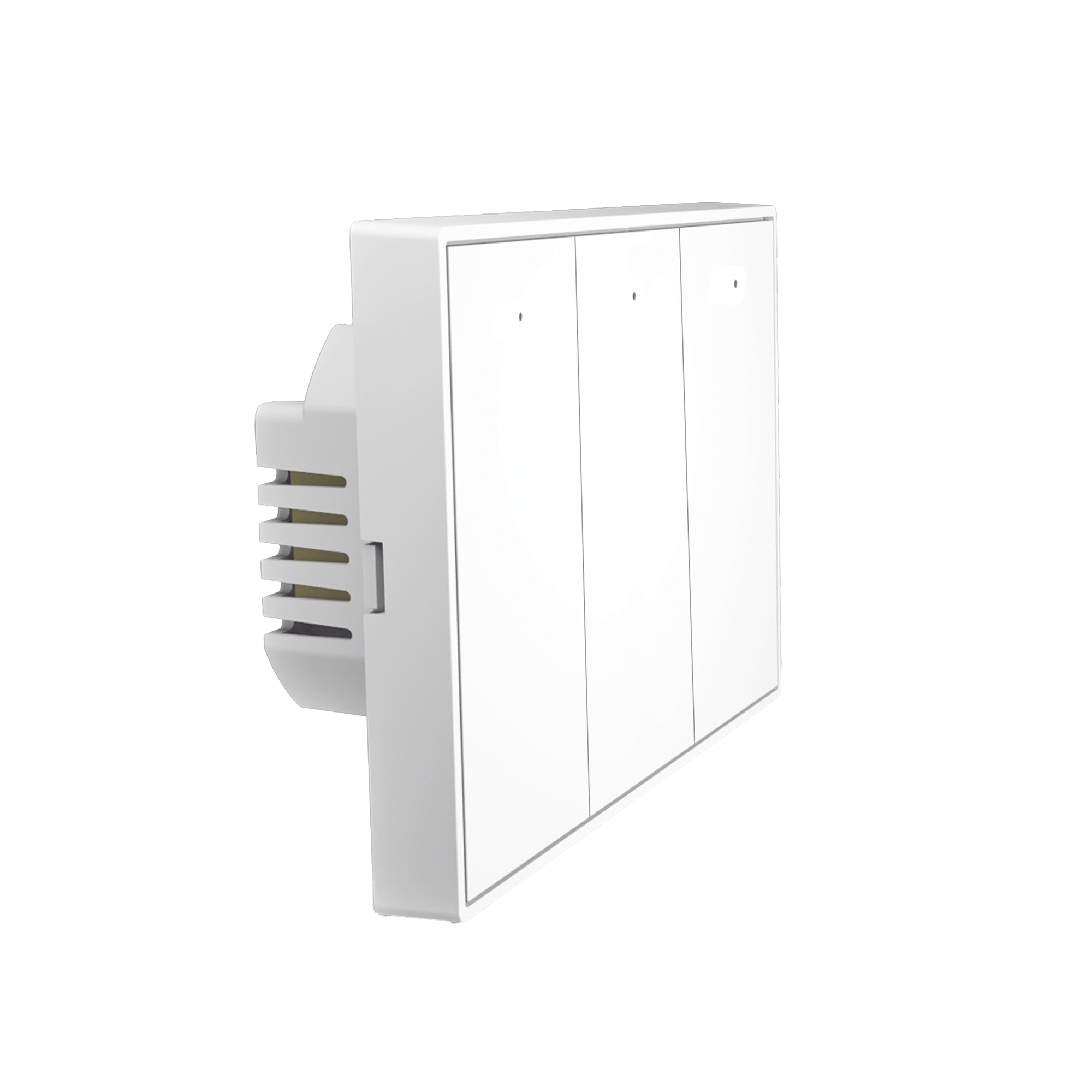 Interruptor On/Off panel tÃ¡ctil touch inalÃ¡mbrico ZigBee Plus 3 botones. Compatible Control Akubela