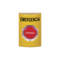 BotÃ³n de Emergencia en EspaÃ±ol, Color Amarillo, AcciÃ³n Mantenida, Girar para Restablecer y LED Multicolor