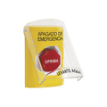 BotÃ³n de Apagado de Emergencia, Texto en EspaÃ±ol, Tapa Protectora de Policarbonato SÃºper Resistente, Restablecimiento con Llave