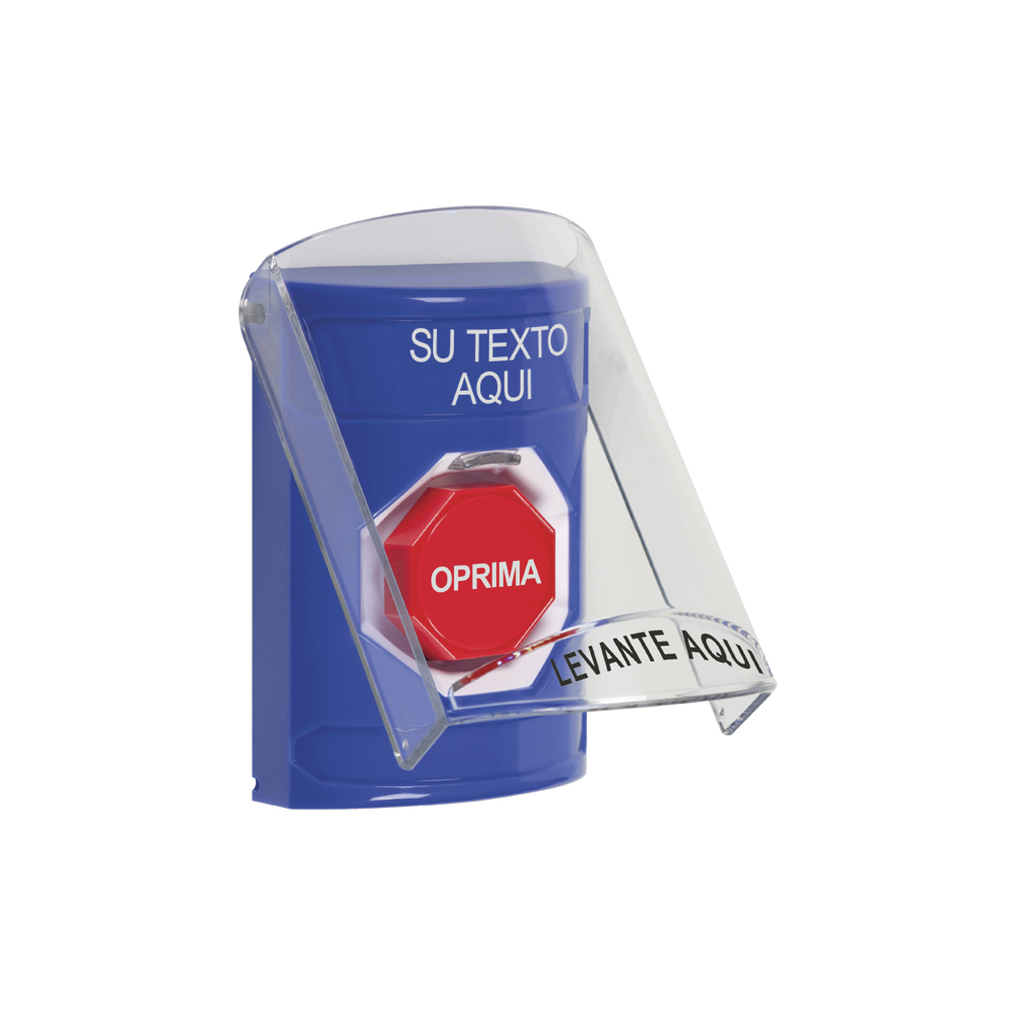 BotÃ³n con Texto Personalizado, Tapa Protectora de Policarbonato SÃºper Resistente, Restablecimiento con llave