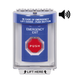 BotÃ³n De Salida De Emergencia Con Bocina De Advertencia Integrada, Interior/Exterior, Texto En Ingles, Tapa Protectora De Policarbonato SÃºper Resistente, NeumÃ¡tico