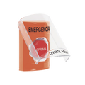 ?BotÃ³n MultipropÃ³sito, Color Naranja, De Superficie, Con Tapa De Policarbonato, Con Bocina Pre Alarma, Solo Interior, Llave Para Restablecer, Texto De Emergencia, EspaÃ±ol
