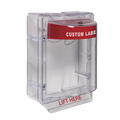 Cubierta Protectora Serie Stopper IIÂ® De Policarbonato, Con Bocina, Espaciador Transparente, Montaje en Superficie, Etiqueta Personalizada