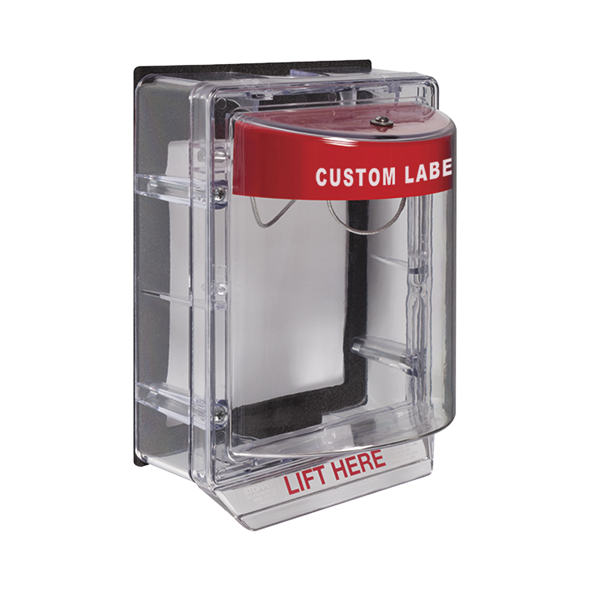 Cubierta Protectora de Policarbonato Serie Stopper IIÆ, Con Bocina, Con Espaciador, Montaje Empotrado, Etiqueta Personalizada