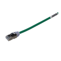 Patch Cord Cat6A, Diametro Reducido 28 AWG, Blindado S/FTP, CM/LS0H, 20 cm (7.87 Pulgadas), Color Verde