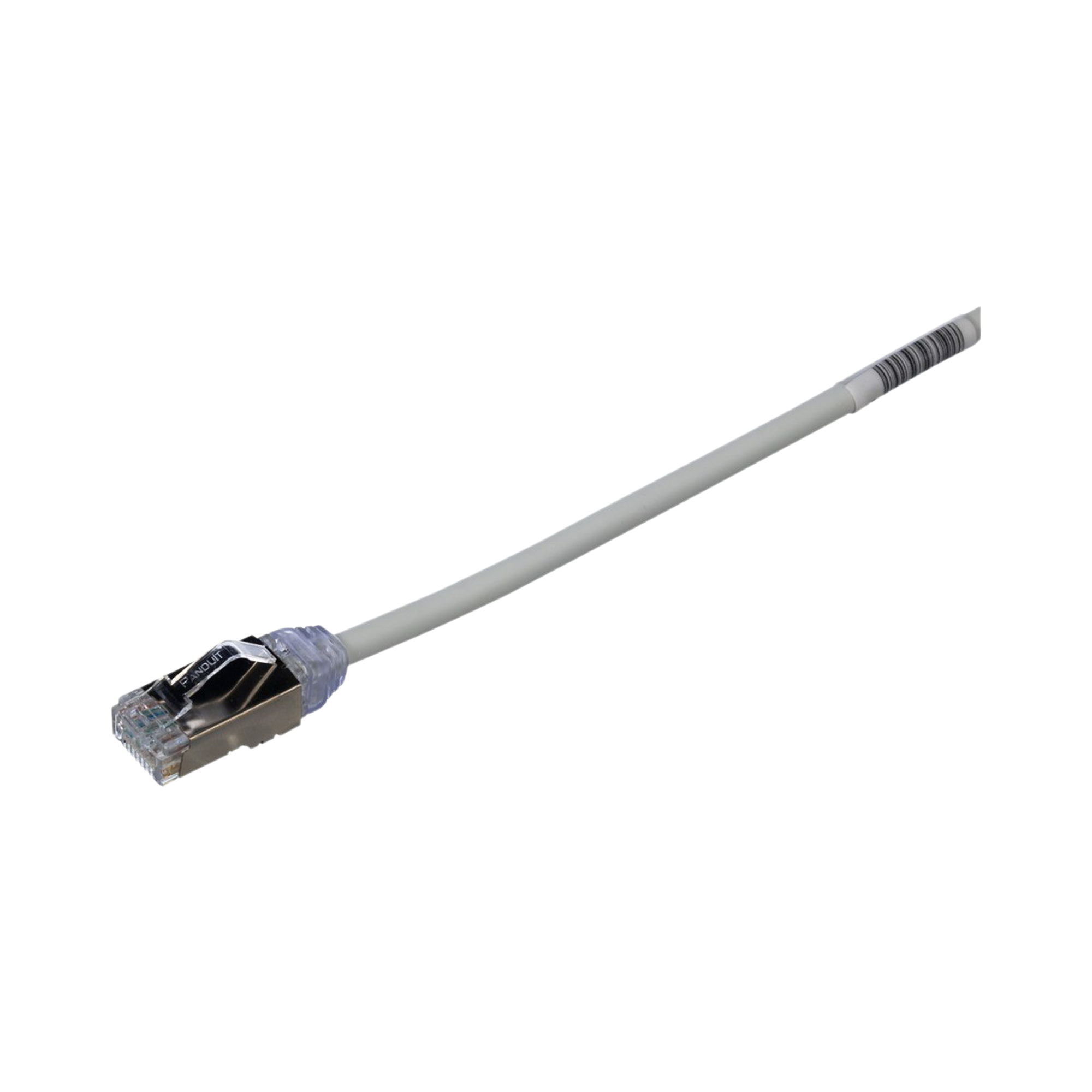 Patch Cord Cat6A, Diametro Reducido 28 AWG, Blindado S/FTP, CM/LS0H, 1 Metro (3.28 Pies), Color Gris