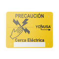 Letrero de PRECAUCION para cercas electrificadas (21.8 x 17 cm)