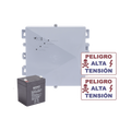 KIT de Energizador de 12,000Volts-1JOULES/2500 mts lineales de proteccion/Activado por AtenuaciÃ³n de voltaje,Corte de lÃ­nea o Aterrizamiento de la lÃ­nea/IntegraciÃ³n a panel de Alarma.