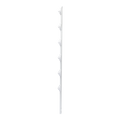 Poste con 6 Aisladores de PASO  para Cerca Electrificada. Tubo Galva. de 1.4m, cal. 18 de 1" Diam. + Pintura Blanca.