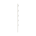 Poste con 5 Aisladores de PASO  para Cerca Electrificada. Tubo Galvanizado de 1.2m, cal. 18 de 1" Diam. + Pintura Blanca AplicaciÃ³n en Polvo.