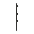 Poste de Paso Negro de 0.75m para Cerca Electrificada. Tubo Galvanizado cal. 18 de 1"Diam. con TapÃ³n y 3 Aisladores Instalados.