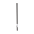 Poste de ESQUINA color Negro para Cerca Electrificada. Tubo Galvanizado cal. 18 de 1" Diam. y 0.8m Alto con TapÃ³n, ideal para 3 aisladores