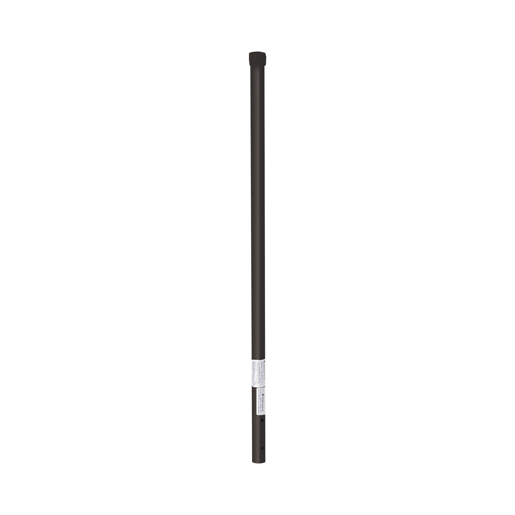 Poste de ESQUINA color Negro para Cerca Electrificada. Tubo Galvanizado cal. 18 de 1" Diam. y 0.8m Alto con TapÃ³n, ideal para 3 aisladores