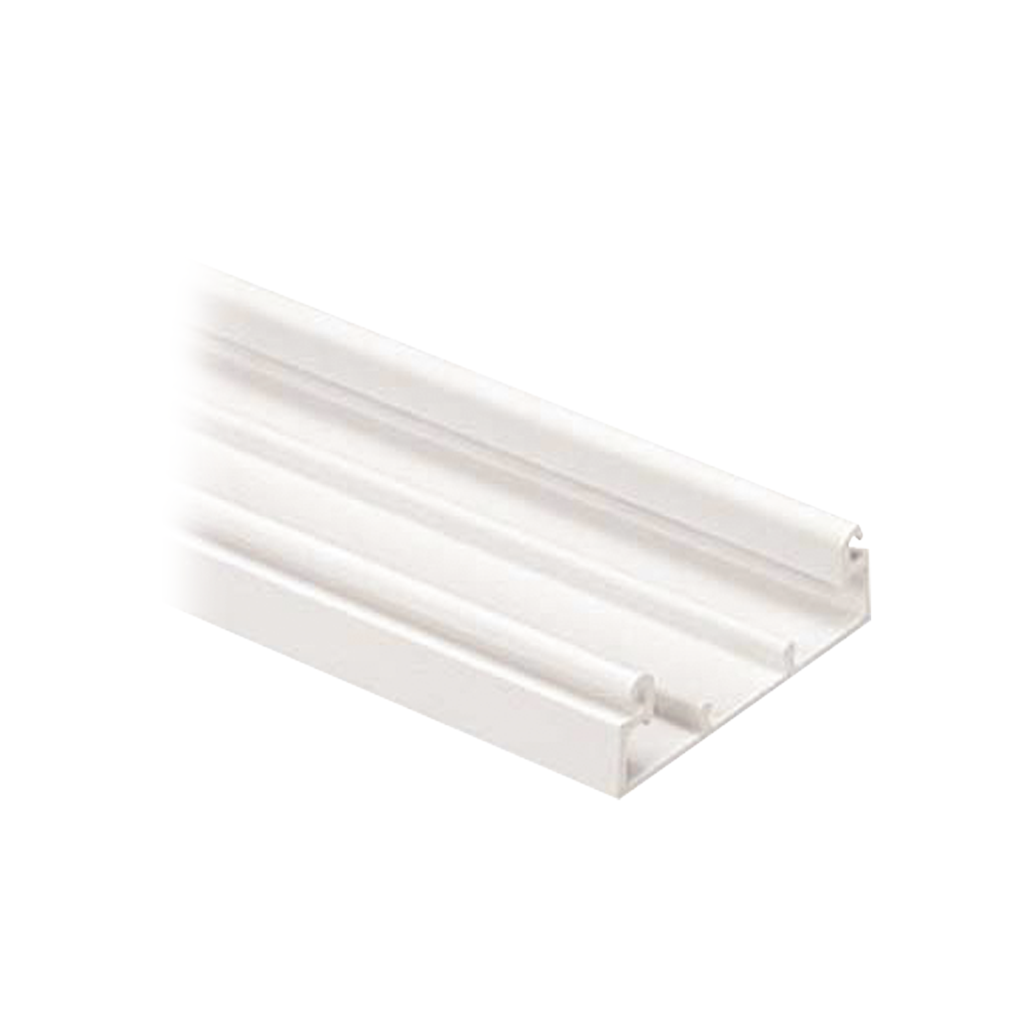 Base para canaleta T-45, de PVC rÃ­gido, con cinta adhesiva y orificios pre-perforados para montaje, 60.3 x 18.5 x 2400 mm, Color Blanco Mate