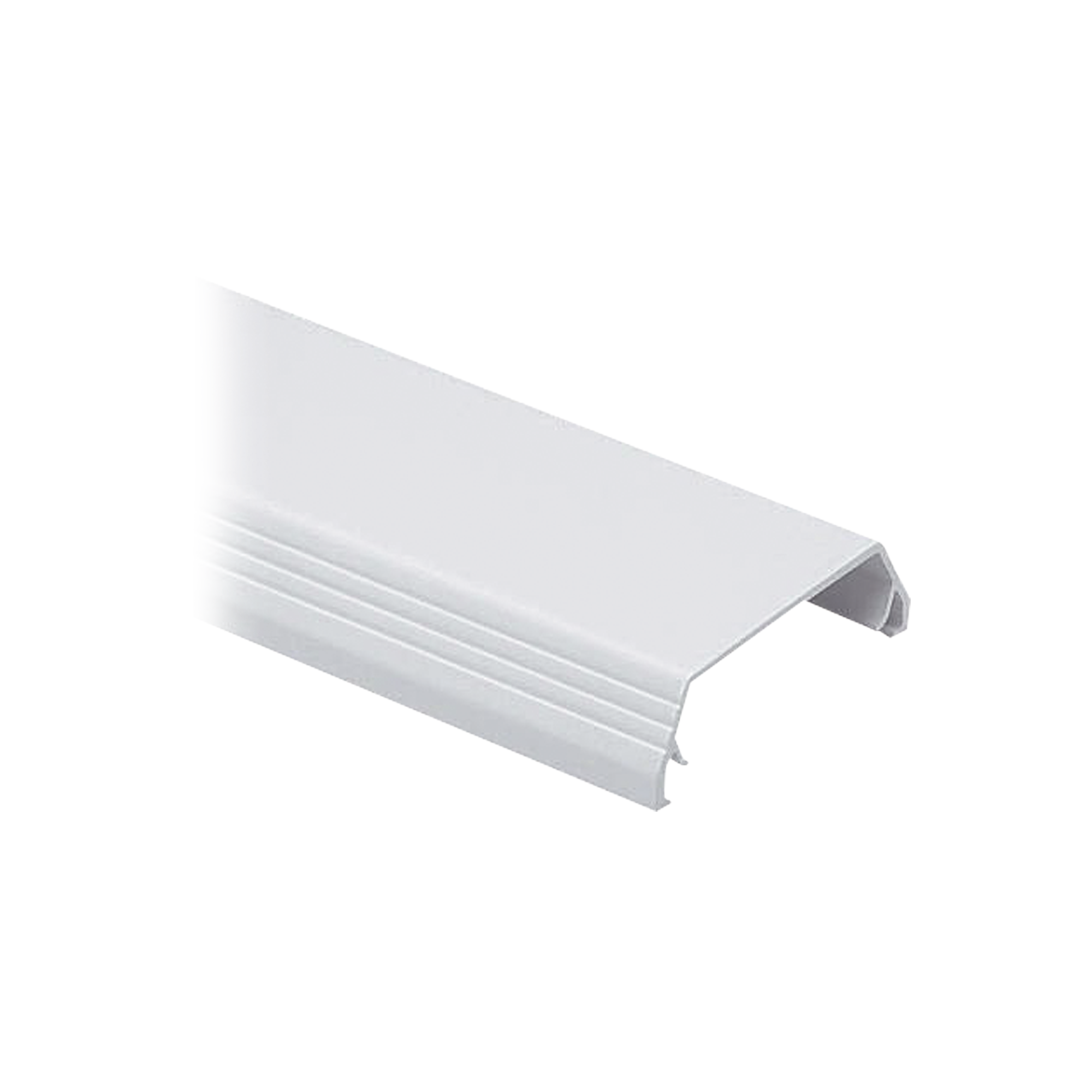 Cubierta (Tapa) tipo bisagra para canaleta T-45, de PVC rÃ­gido, 60.3 x 19.1 x 2438.4 mm, Color Blanco Mate