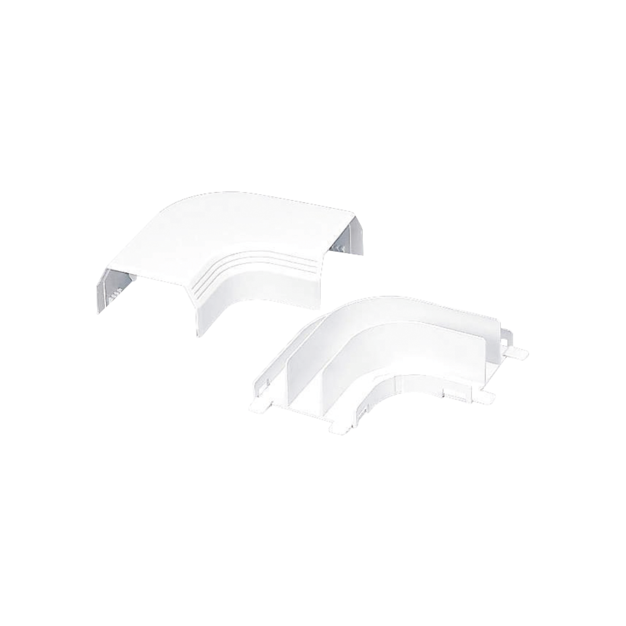 Curva de radio controlado, para uso con canaleta T45, Material PVC RÃ­gido, Color Blanco Mate