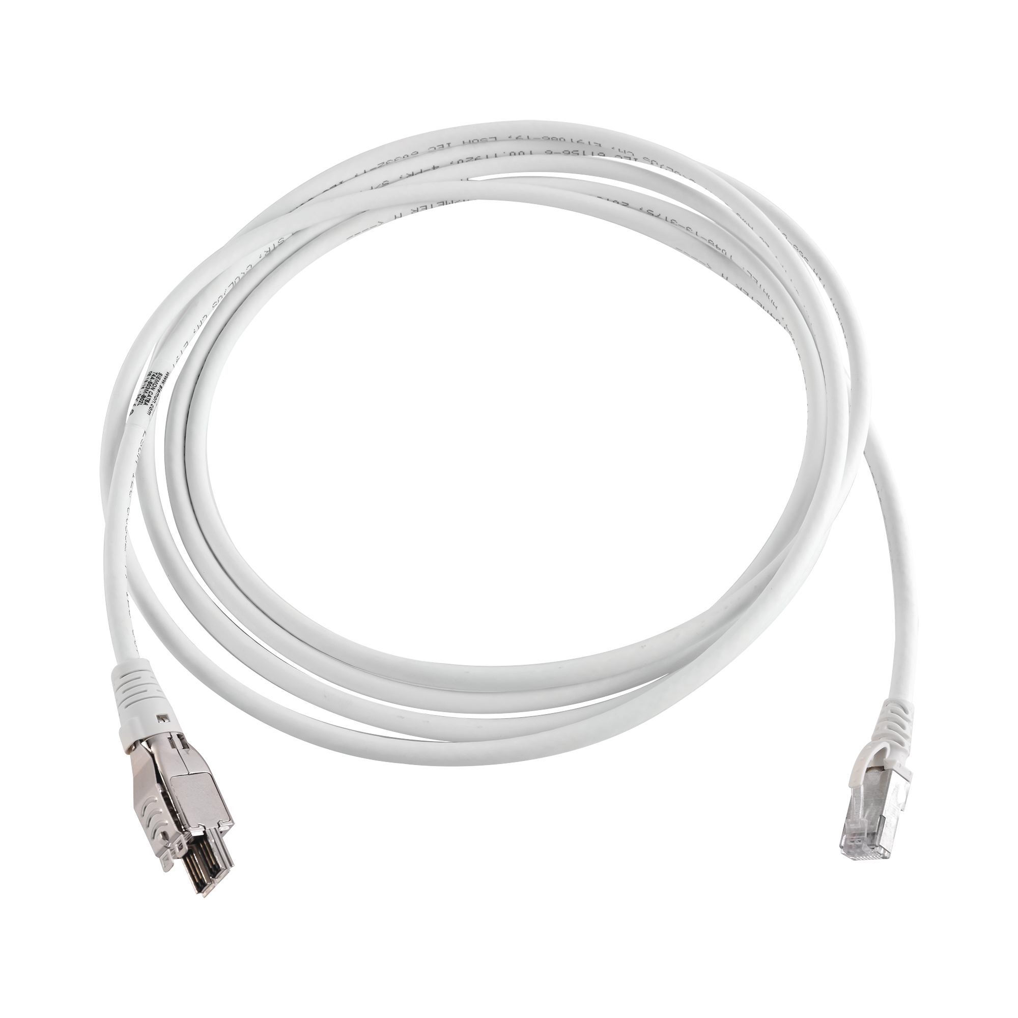 Patch Cord TERA Cat6A 1/10G Ethernet, de 4 Pares y Conector Modular, LS0H, Color Marfil, 10 Metros (32.81 Pies)