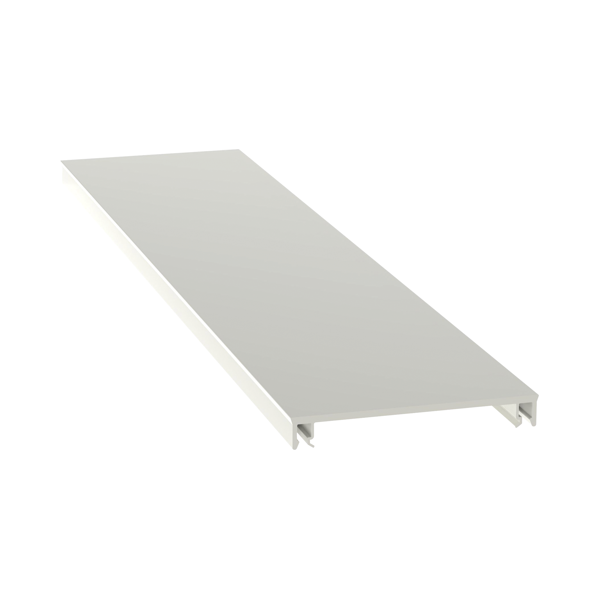 Cubierta para canaleta T-70, de PVC rÃ­gido, 70.1 x 9.1 x 2400 mm, Color Blanco Mate
