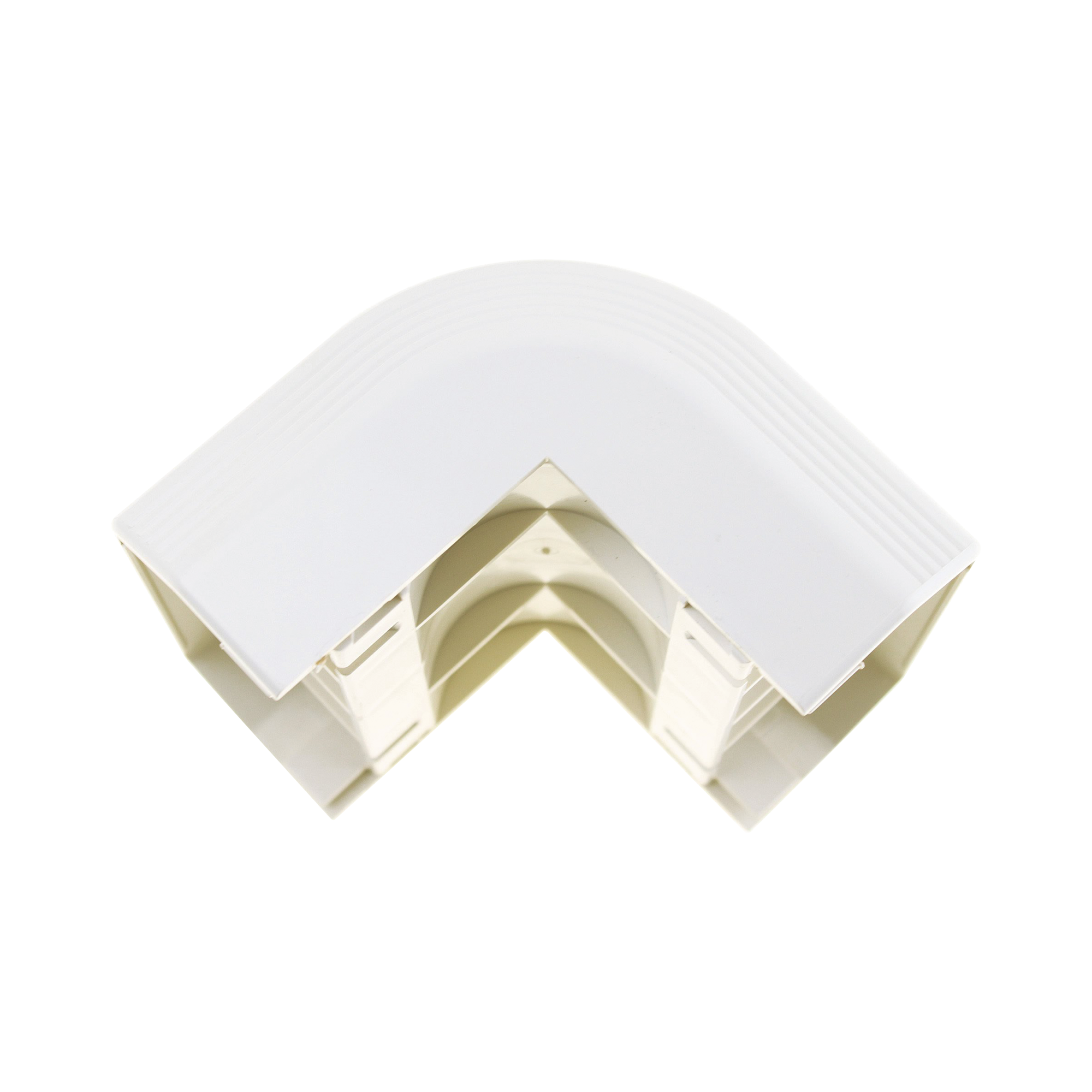 Esquinero exterior, para uso con canaleta T70, Material PVC RÃ­gido, Color Blanco Mate