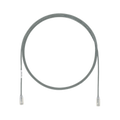 Cable de Parcheo TX6, UTP Cat6, Diámetro Reducido (28AWG), Color Gris, 1.5 Metros (4.92 Pies)