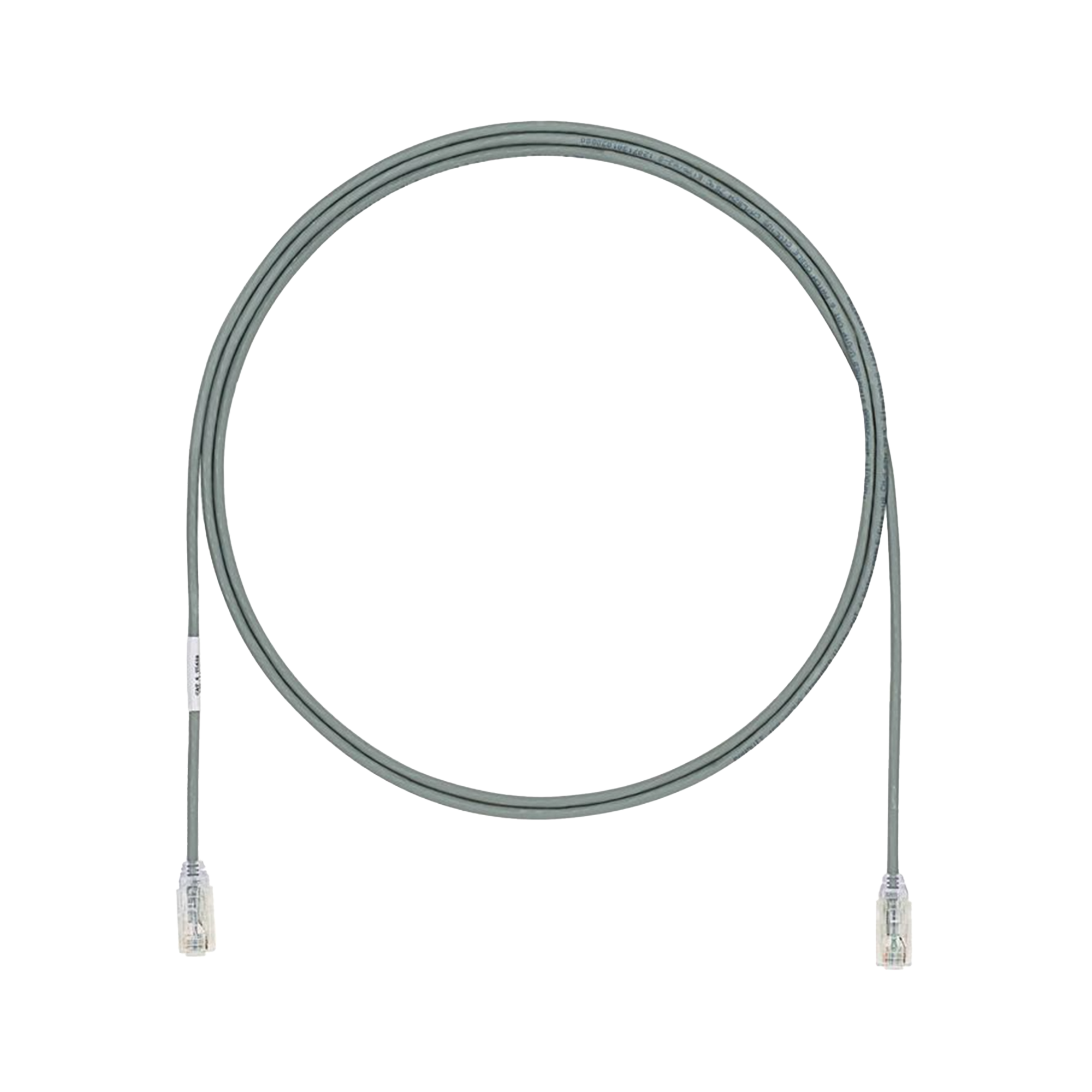 Cable de Parcheo TX6, UTP Cat6, Diámetro Reducido (28AWG), Color Gris, 1.52 Metros (5 Pies)