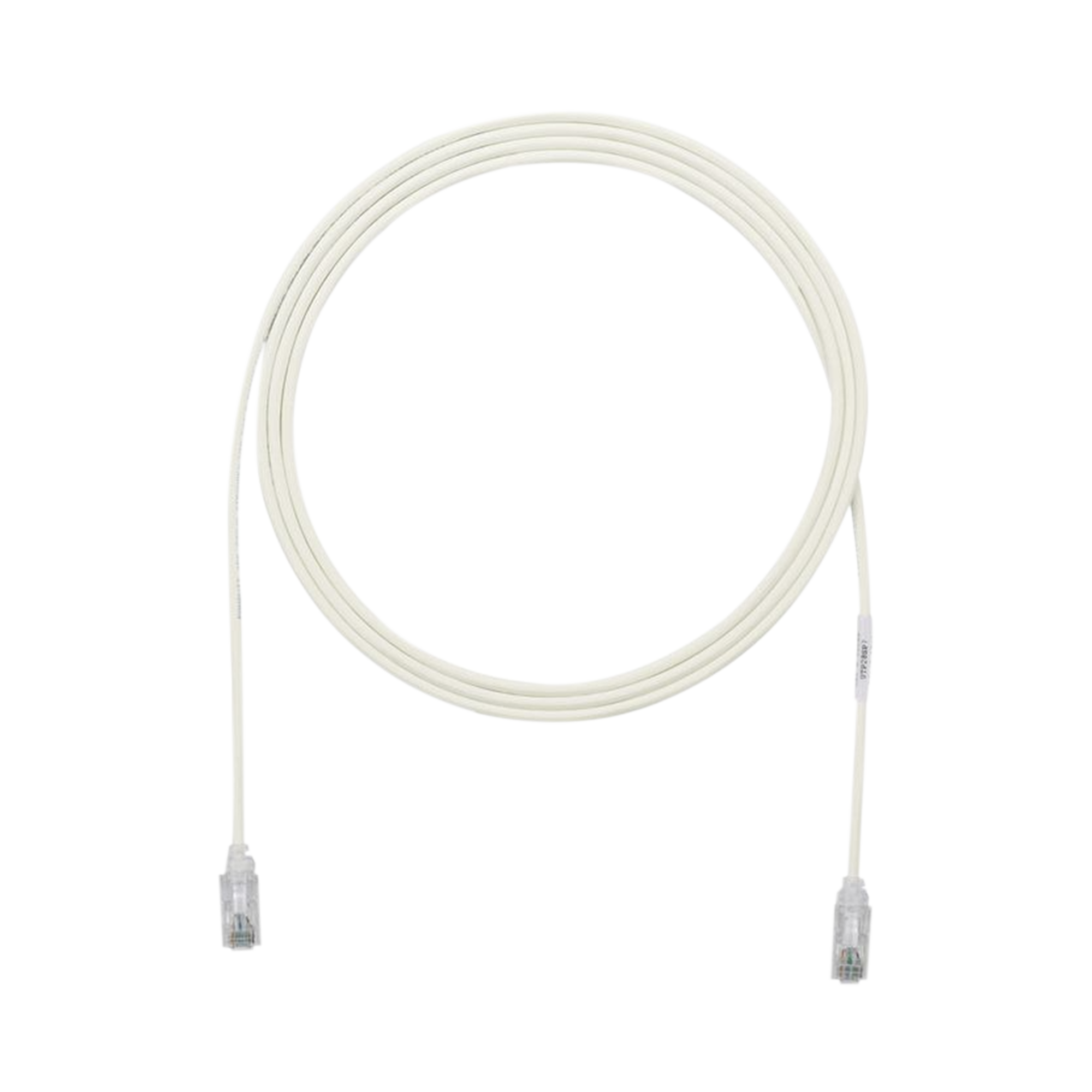 Cable de Parcheo TX6, UTP Cat6, Diámetro Reducido (28AWG), Color Gris, 2.13 Metros (7 Pies)
