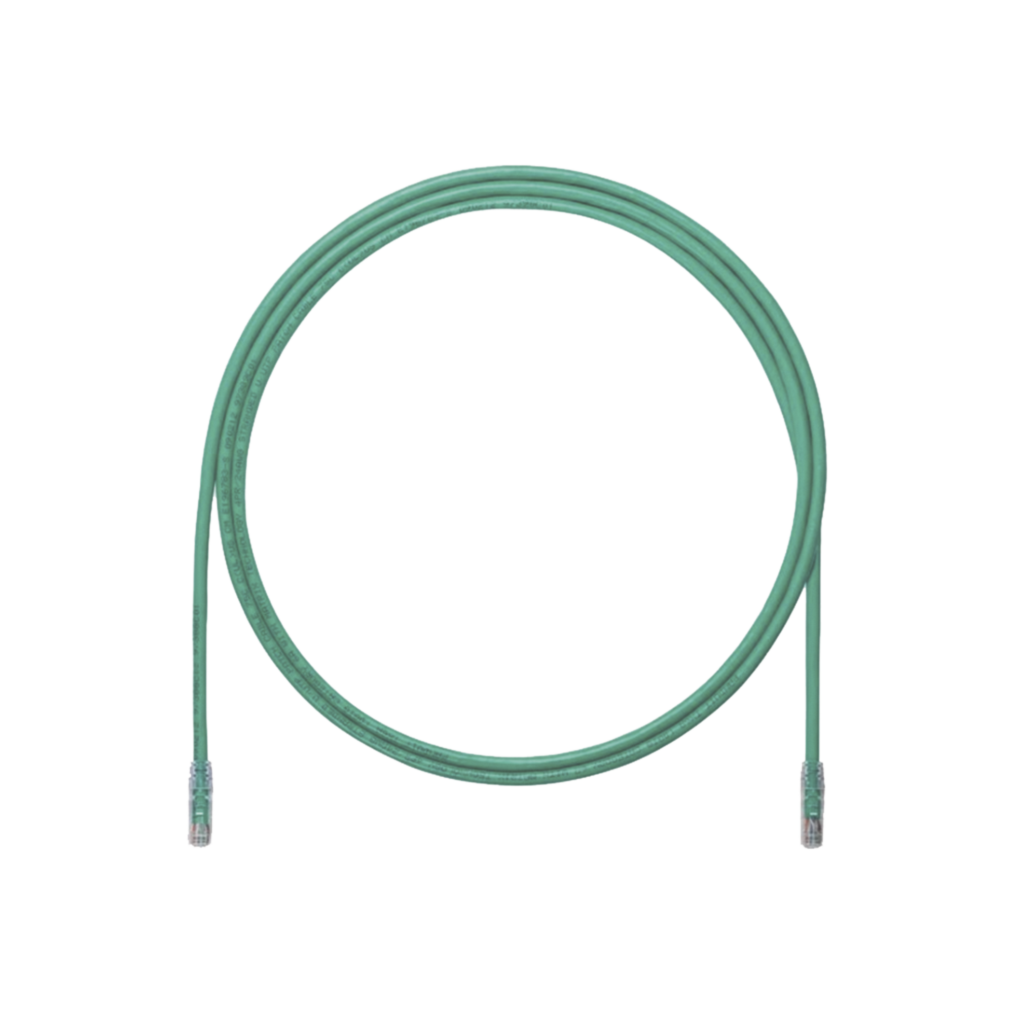 Cable de Parcheo UTP, Cat6A, 24 AWG, CM, Color Verde, 2.13 Metros (7 Pies)