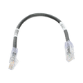 Cable de Parcheo TX6, UTP Cat6, 24 AWG, CM, Color Negro, 0.3 Metros (1 Pie)