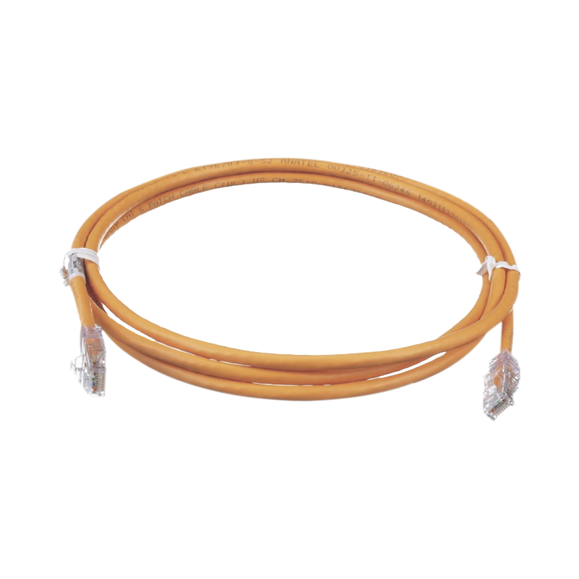 Cable de Parcheo TX6, UTP Cat6, 24 AWG, CM, Color Naranja, 2.13 Metros (7 Pies)