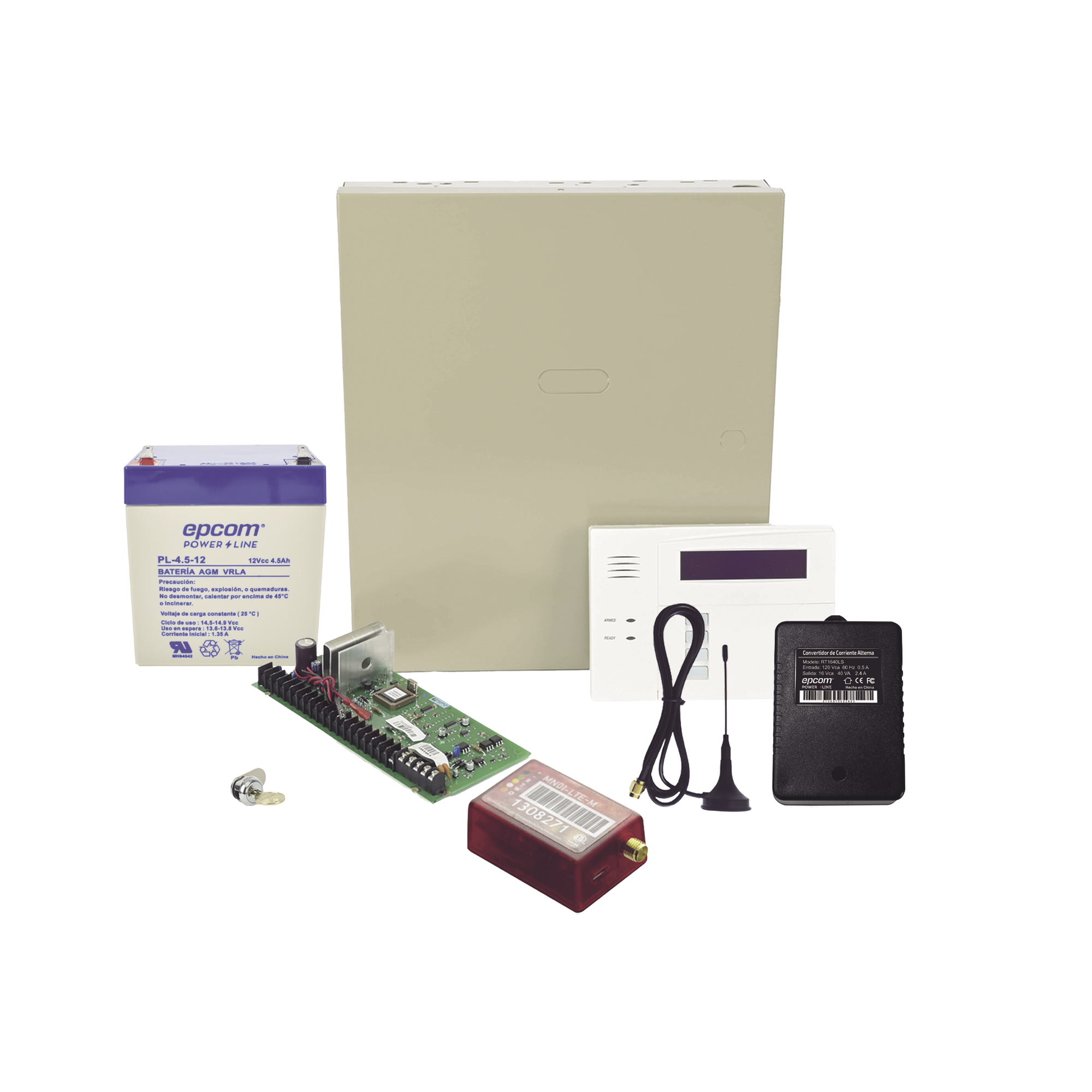 (2 AÃ±os 4GLTEM/5G ILIMITADO INCLUIDO)  Kit Vista48LA con comunicador 4GLTEM/5G MN01, Teclado, Gabinete, Bateria y Transformador