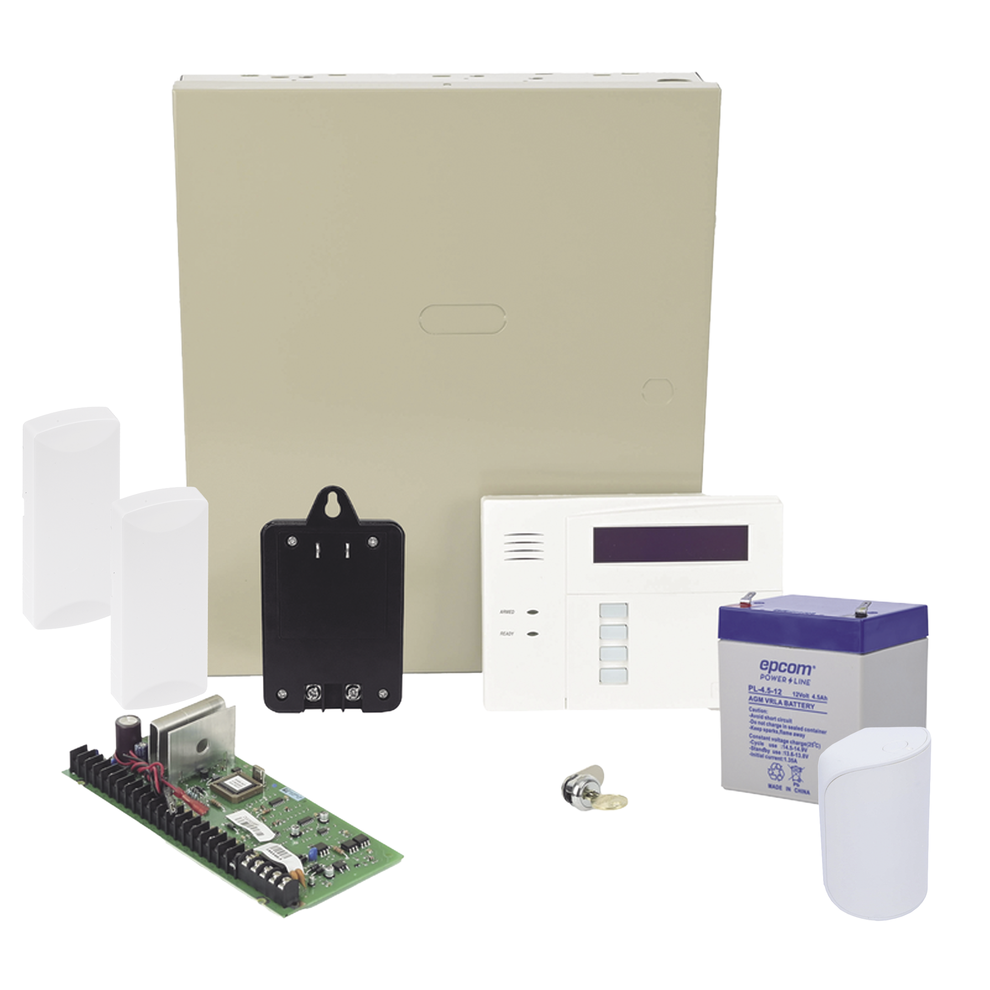Panel de Alarma VISTA48LA Teclado AlfanumÃ©rico con Receptor InalÃ¡mbrico, BaterÃ­a, Transformador, Sensor de Movimiento y 2 Contactos MagnÃ©ticos InalÃ¡mbricos SFire