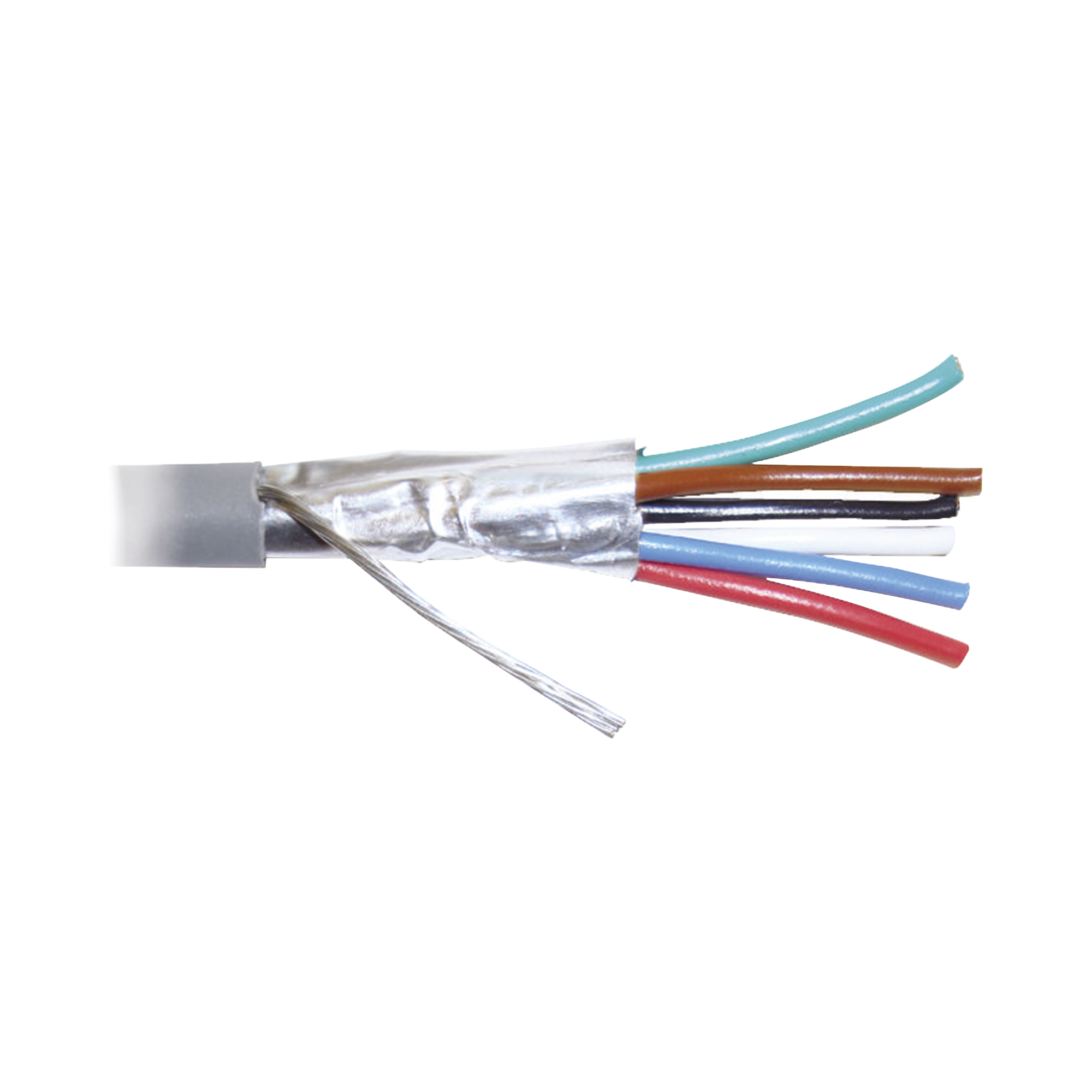 Bobina de 305 Metros (1000 Pies) de Cable 8 Conductores, 22 AWG, Tipo CMR, de Color Gris para Aplicaciones en Alarmas de Intrusión /Control de Acceso/Interfonos y TV Porteros/Automatización/Audio y Voceo.