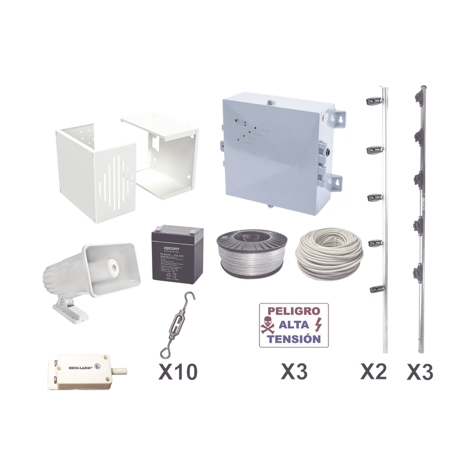 KIT ESENCIAL PARA 25Mts PERIMETRALES DE CERCO ELÃ‰CTRICO PARA PROTECCIÃ“N DE ROBOS EN CASAS, NEGOCIOS, BODEGAS,ETC.
