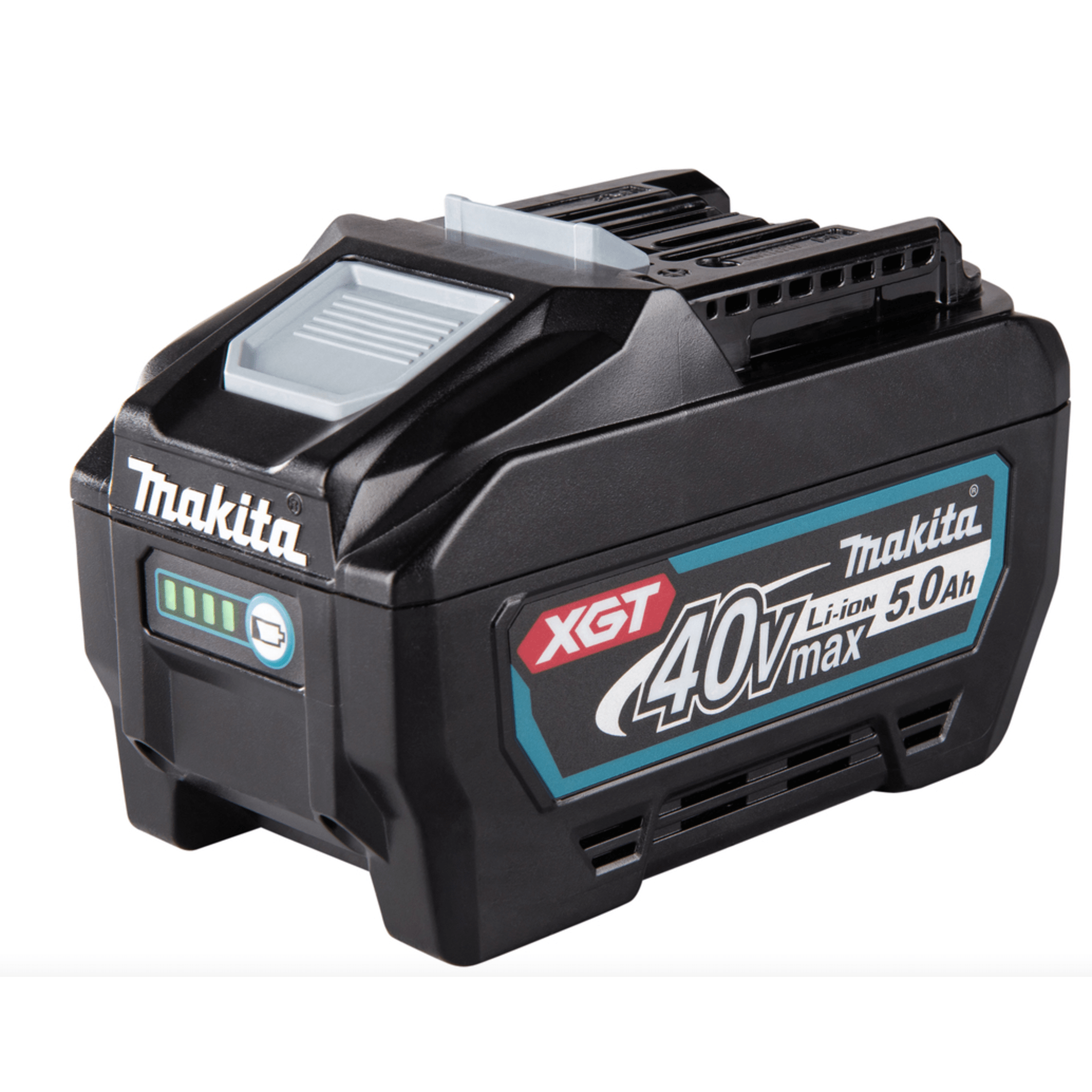 BaterÃ­a LXT Litio-Ion de 40V 5.0 Ah, con indicador de nivel de carga.