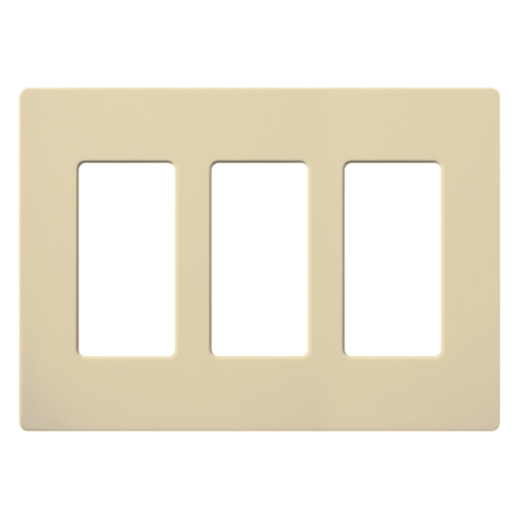 Placa de pared 3 espacios, color blanco, para atenuador (dimmer), switch Ã³ control remoto PICO inalÃ¡mbrico.