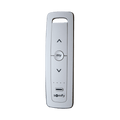 Control remoto 5 canales para motores de persiana Somfy con seÃ±al inalÃ¡mbrica, instrucciones: sube, baja y detener, con posiciÃ³n favorita programada.