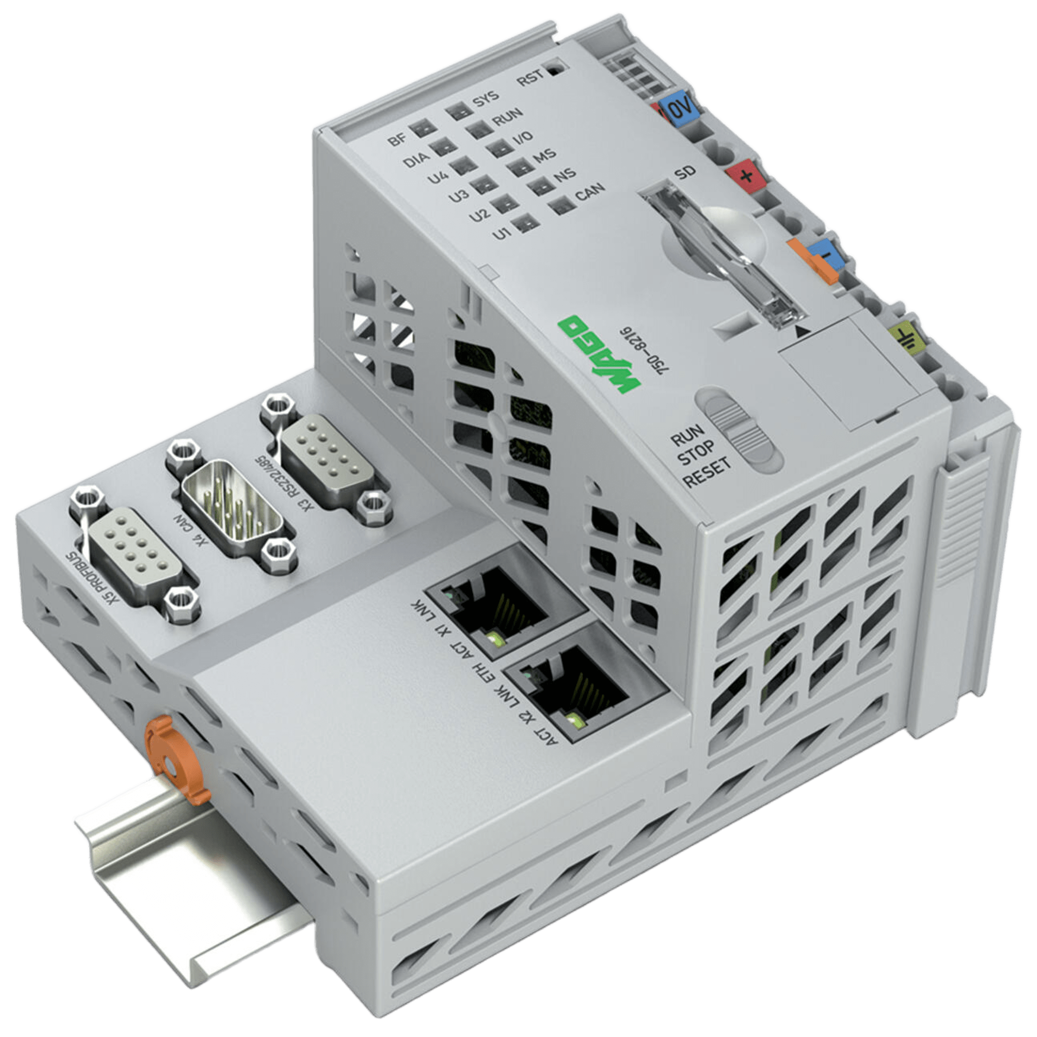 Controlador PFC200 PLC / 2Âª GeneraciÃ³n / 2 x ETHERNET 10/100 Mbps / RS-232/485 / CAN / CANopen / PROFIBUS-Slave / Cortex A8 1 GHz / 512 MB RAM / 4096 MB Flash / CODESYS V3.5 / e!COCKPIT / Linux RT / IP20 / -20...+60Â°C