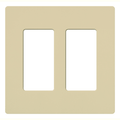 Placa de pared 2 espacios, para atenuador (dimmer), apagador Ã³ control remoto inalÃ¡mbrico LUTRON.