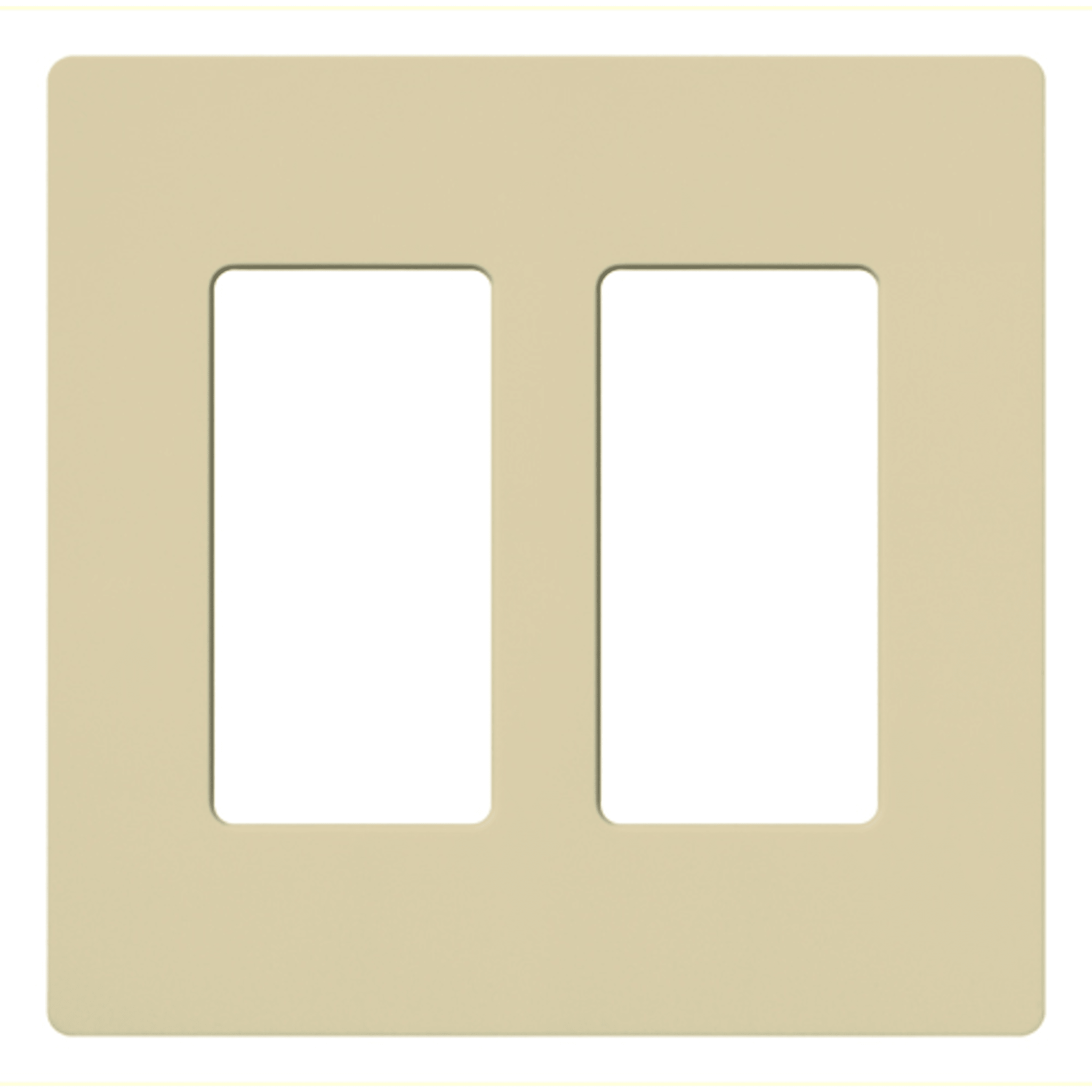 Placa de pared 2 espacios, para atenuador (dimmer), apagador Ã³ control remoto inalÃ¡mbrico LUTRON.