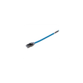 Patch Cord Cat6A, Diametro Reducido 28 AWG, Blindado S/FTP, CM/LS0H, 0.5 Metros (1.64 Pies), Color Azul
