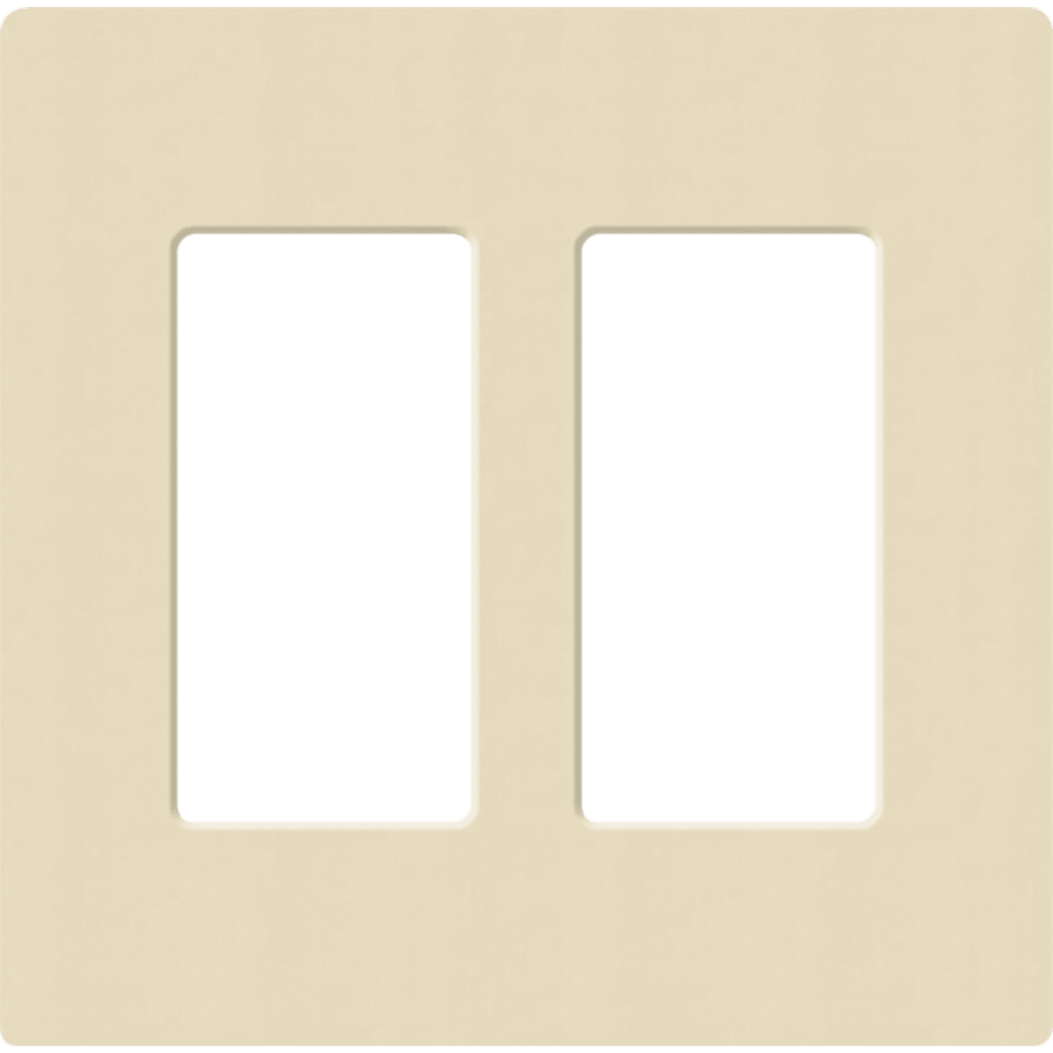 Placa de pared 2 espacios, para atenuador (dimmer), apagador Ã³ control remoto inalÃ¡mbrico LUTRON.