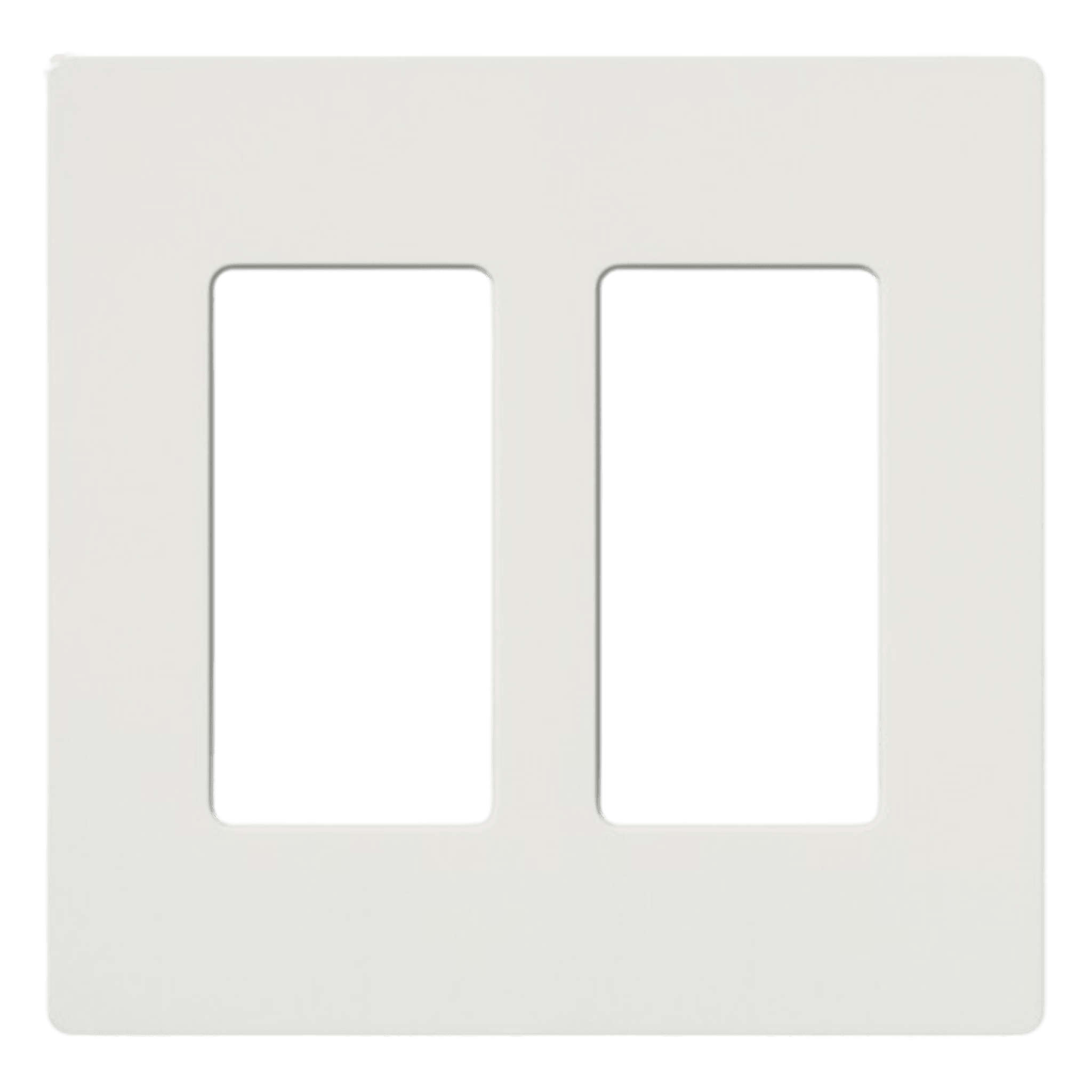 Placa de pared 2 espacios, para atenuador (dimmer), apagador Ã³ control remoto inalÃ¡mbrico LUTRON.