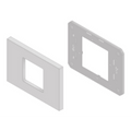 Embellecedor para Caja Americana / ABS Antimicrobiano / Blanco con Efecto de Contraste / ColocaciÃ³n FÃ¡cil y RÃ¡pida