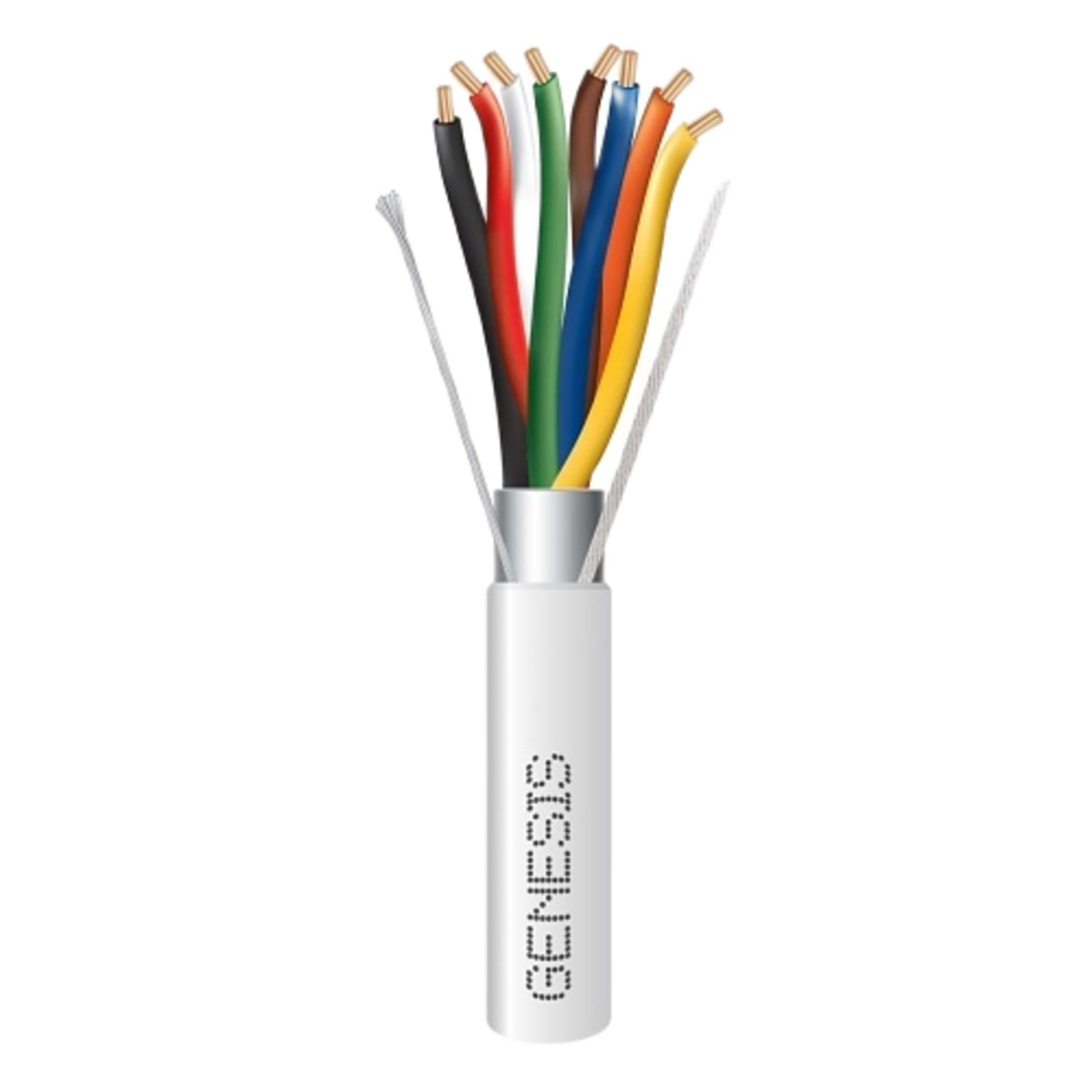 Carrete de 305 Metros (1000 Pies) / Cable de Cobre / 8 x 18 AWG  / Plenum / Blindado / Para Interior / Color Blanco / Para Aplicaciones de Alarmas de IntrusiÃ³n/Control de Acceso/ AutomatizaciÃ³n / Interfonos y Tv Porteros