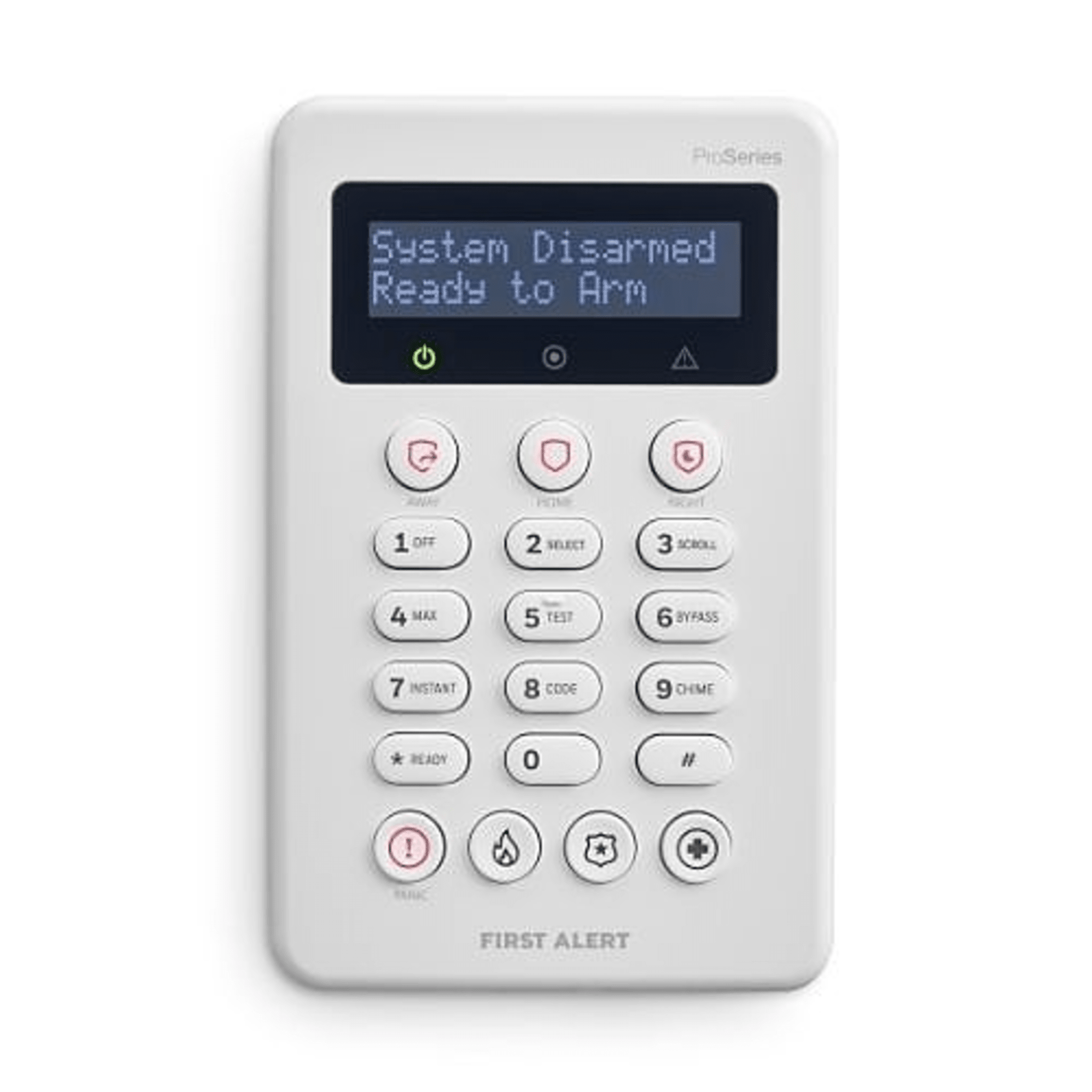Teclado de Seguridad VISTAHPKP / 2 LÃ­neas Alfa / Pantalla Personalizable / Teclas de Emergencia Dedicadas / DiseÃ±o Slim / Compatible con VISTA H3 Hybrid Series